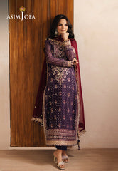 Asim Jofa Heeriye Ajhe-01 Embroidered Chiffon 3 Pcs