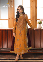 Asim Jofa Designers Limited Edition Ajhed-07 Embroidered Jumbo Silk Stitched 3 Pcs