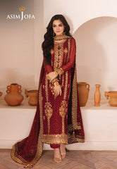 Asim Jofa Heeriye Ajhe-02 Embroidered Chiffon 3 Pcs