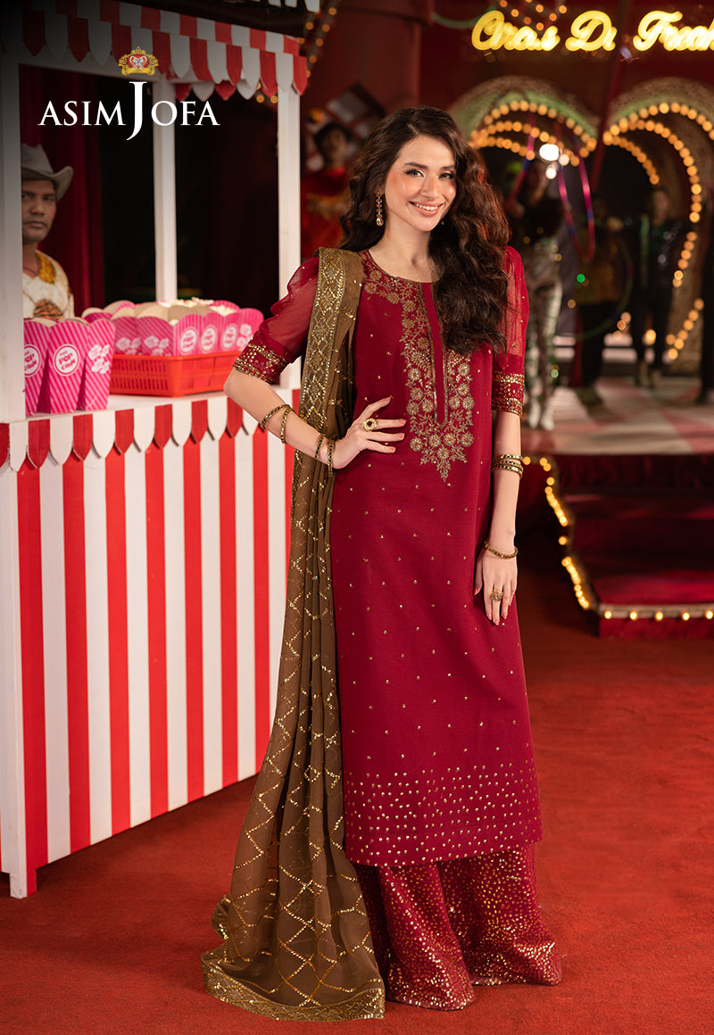 Asim Jofa Luxury Festive Drop 2 Ajlfb-04 Emb Chiffon Stitched 3 Pcs