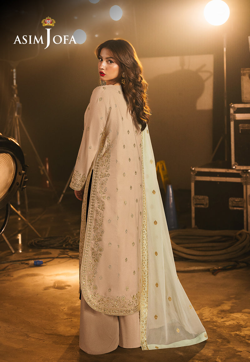 Asim Jofa Luxury Festive Drop 2 Ajlfb-13 Emb Boski Silk Stitched 3 Pcs