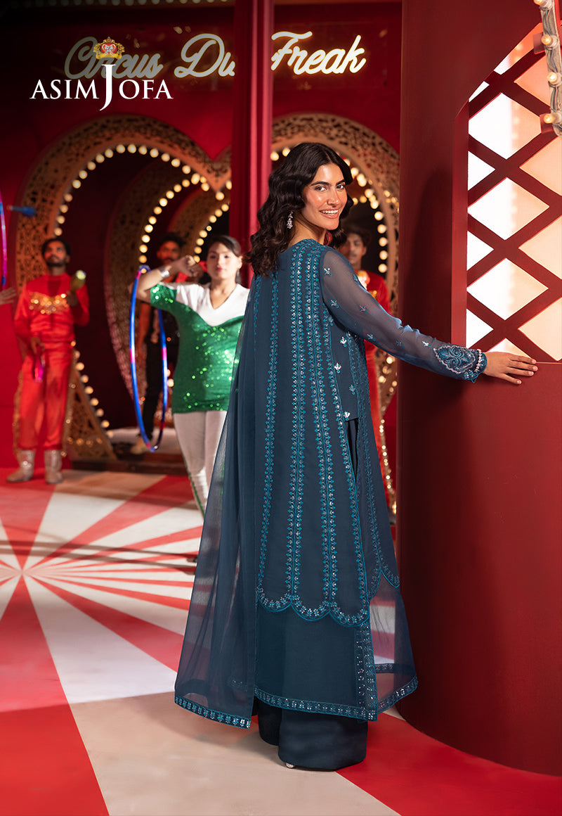 Asim Jofa Luxury Festive Drop 2 Ajlfb-14 Emb Chiffon Stitched 3 Pcs