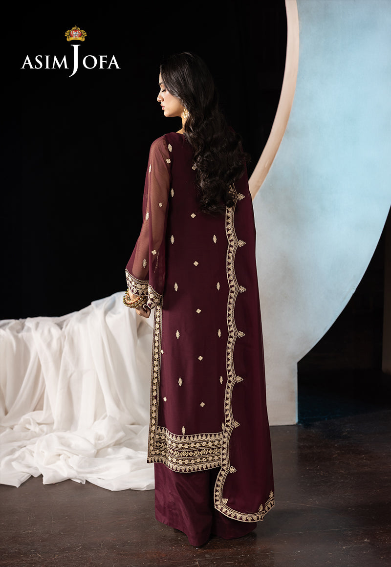 Luxury Festive By Asim Jofa Drop 3 Ajllfb-19 Emb Chiffon Stitched 3 Pcs