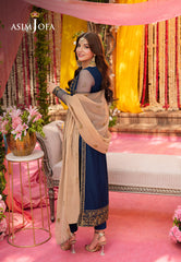 Asim Jofa Jag Mag Pret Ajmjb-26 Embroidered Net Stitched 3 Pcs