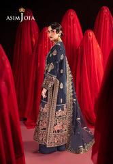 Asim Jofa Makhmal Pret Ajmvb-11 Embroidered Velvet Stitched 3 Pcs