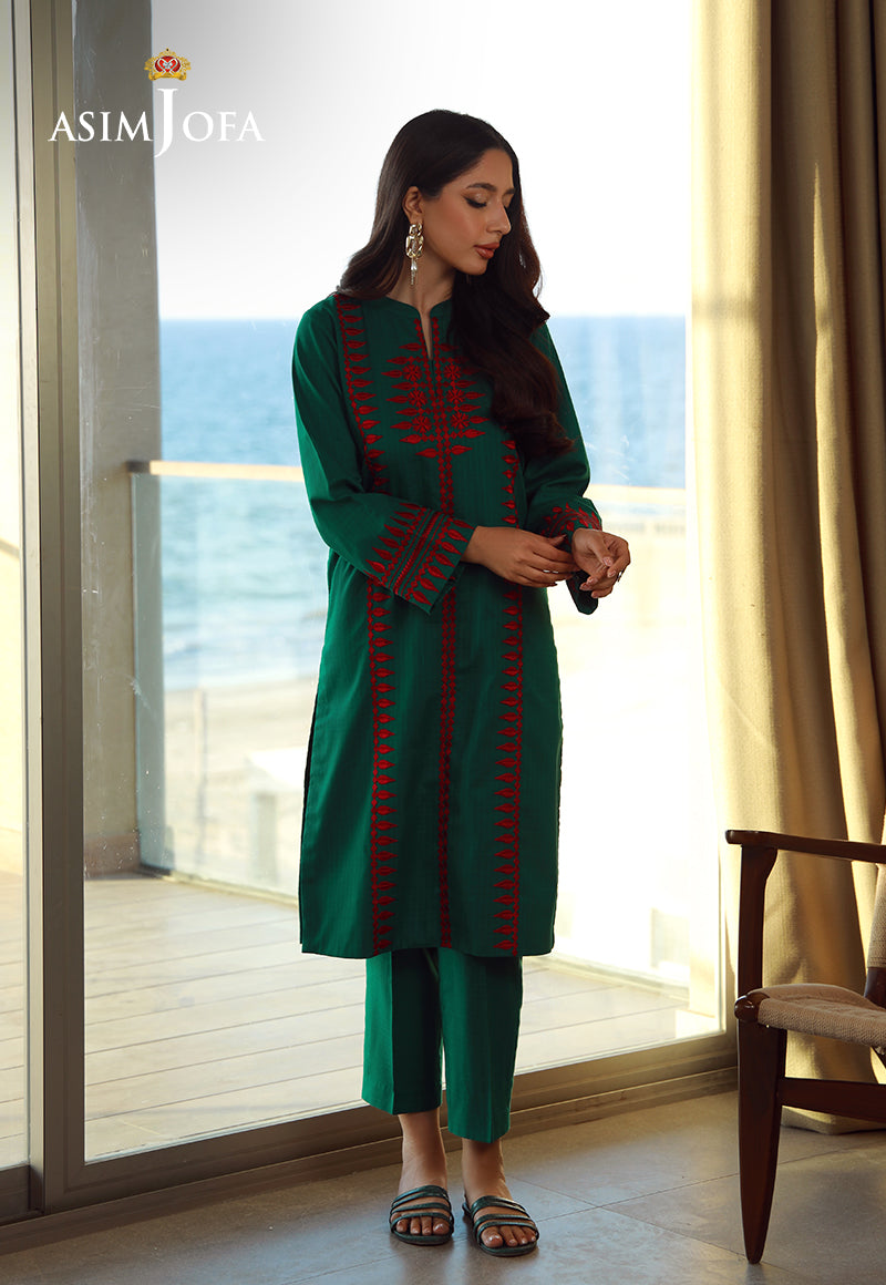 Asim Jofa Essential Pret Drop 7 Ajpb-150 Embroidered Lawn Check 2 Pcs