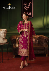 Asim Jofa Premium Festive Ajpfb-13 Emb Lawn Silk Stitched 3 Pcs