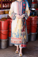 Arabic Lawn By Asim Jofa Unstitched 3 Piece Digital Blended Lawn Collection'2024-AJPL-18