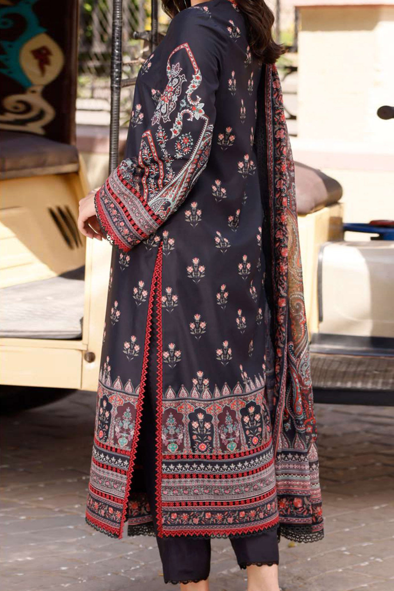 Arabic Lawn By Asim Jofa Unstitched 3 Piece Digital Blended Lawn Collection'2024-AJPL-19