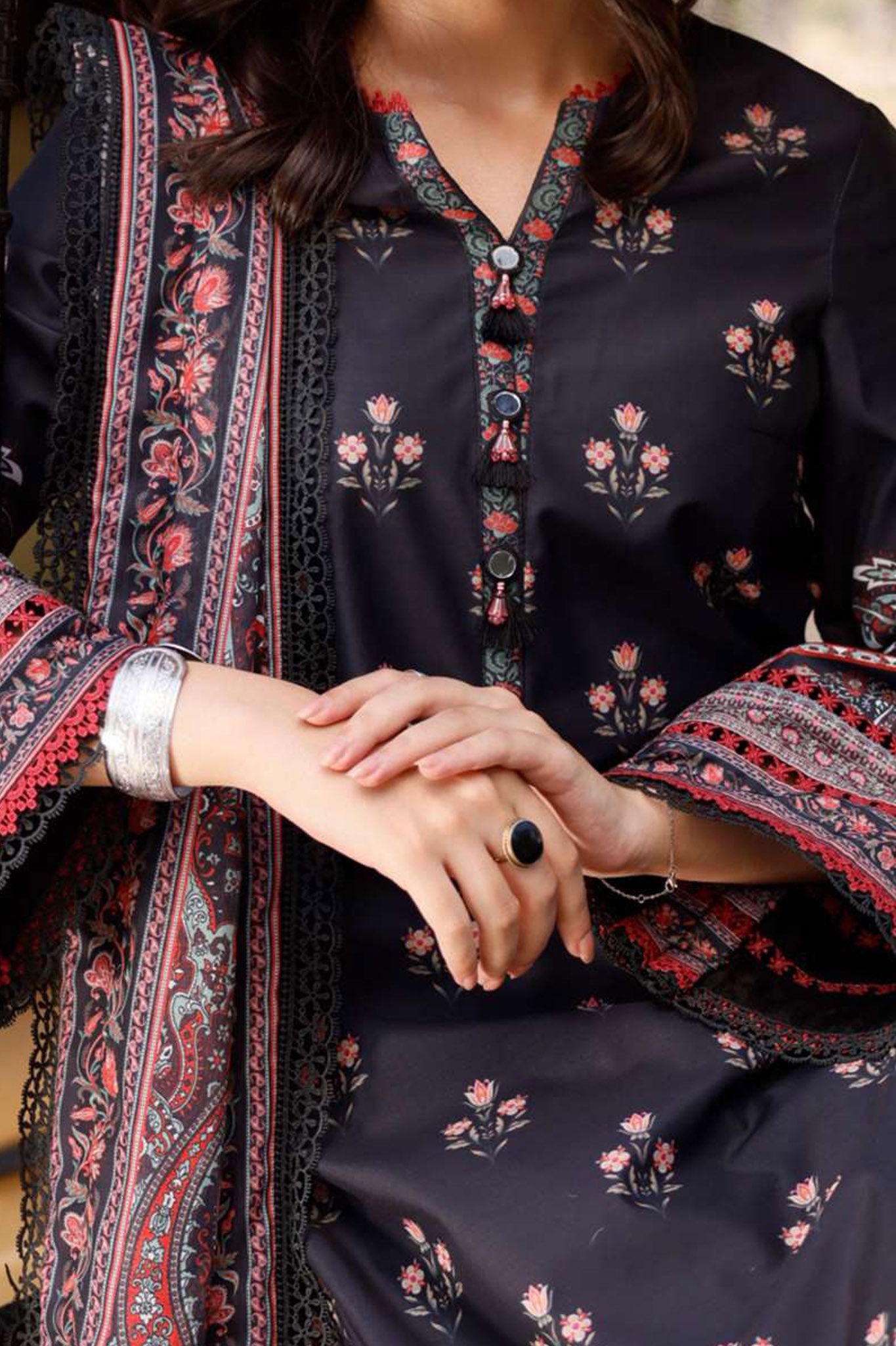 Arabic Lawn By Asim Jofa Unstitched 3 Piece Digital Blended Lawn Collection'2024-AJPL-19