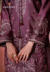 Asim Jofa Unstitched 3 Piece Festive Formals Suit-AJULFI-03 Embroidered Charmeuse Silk Unstitched 3 Pcs