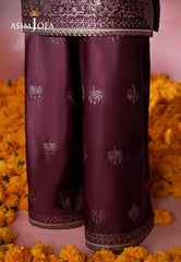 Asim Jofa Unstitched 3 Piece Festive Formals Suit-AJULFI-03 Embroidered Charmeuse Silk Unstitched 3 Pcs