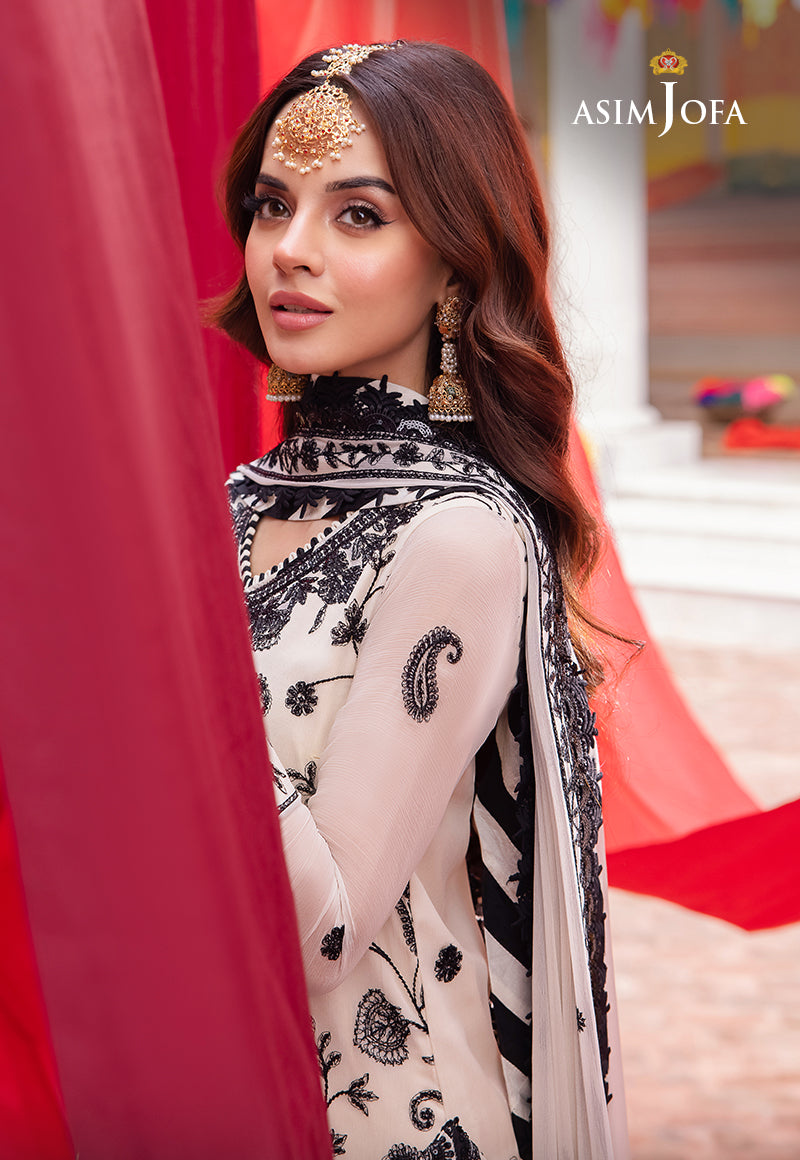 Asim Jofa Abresham '23 Ajab-02 Embroidered Chiffon 3 Pcs