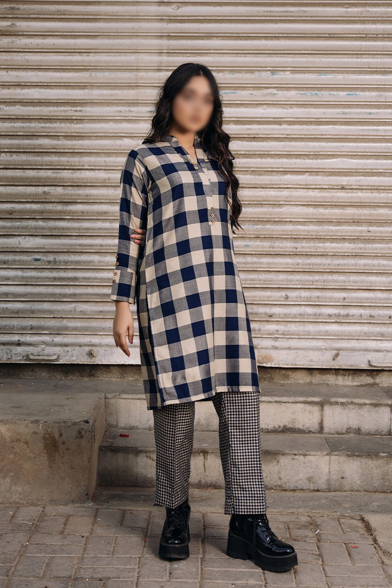 Amna Khadija Of The Road Yarn Dyed Checked Collection'2023-AK-02