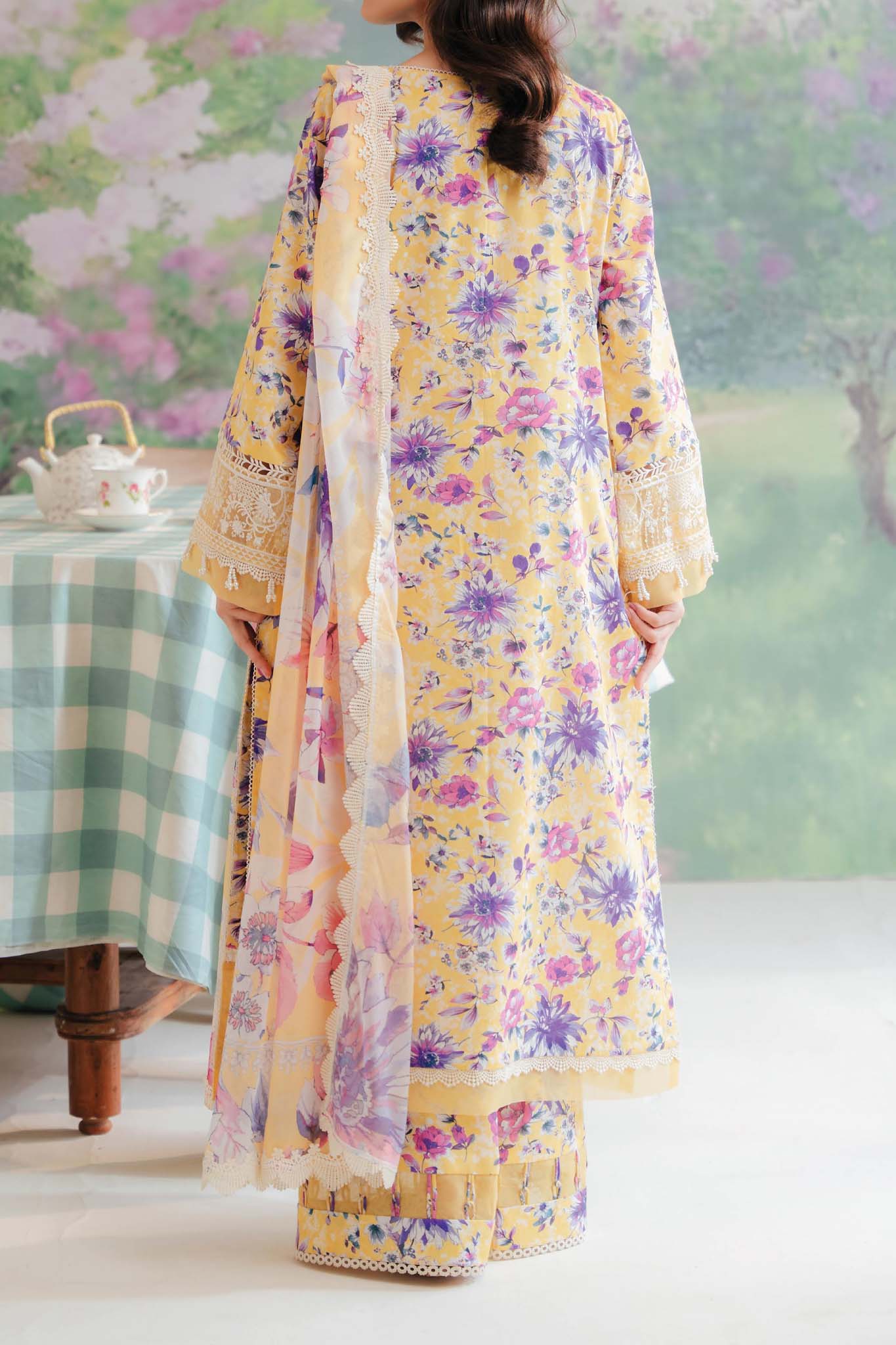 Afrozeh The Floral Charm Unstitched 3 Piece Lawn Collection'2024-AL-01-Tuscany