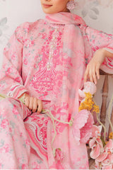 Afrozeh The Floral Charm Unstitched 3 Piece Lawn Collection'2024-AL-04-Begonia