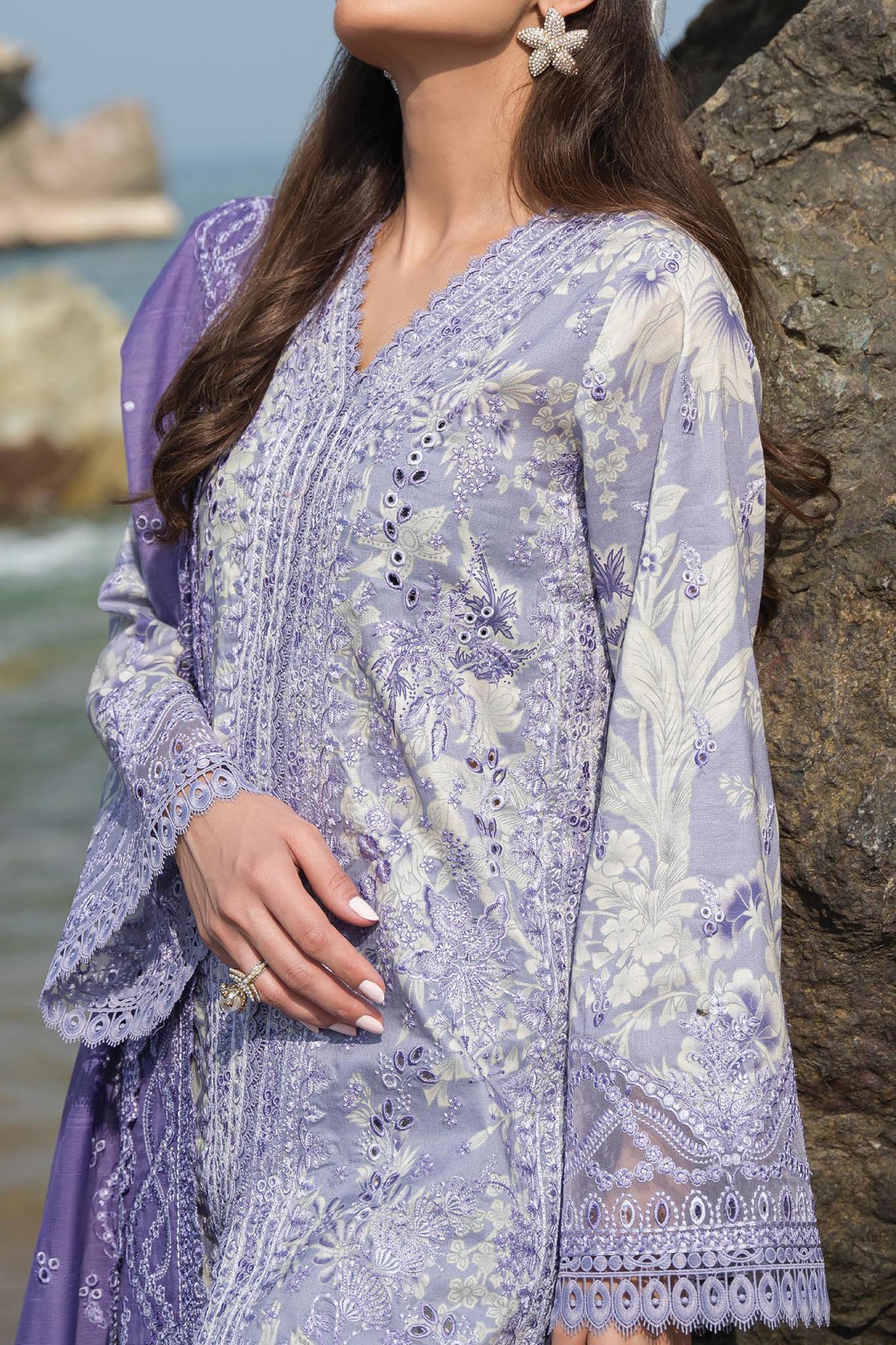 Summer Together By Afrozeh Unstitched 3 Piece Lawnkari Vol-02 Collection'2024-AL-05-Wisteria