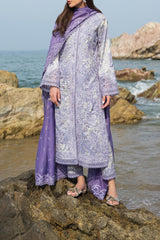 Summer Together By Afrozeh Unstitched 3 Piece Lawnkari Vol-02 Collection'2024-AL-05-Wisteria