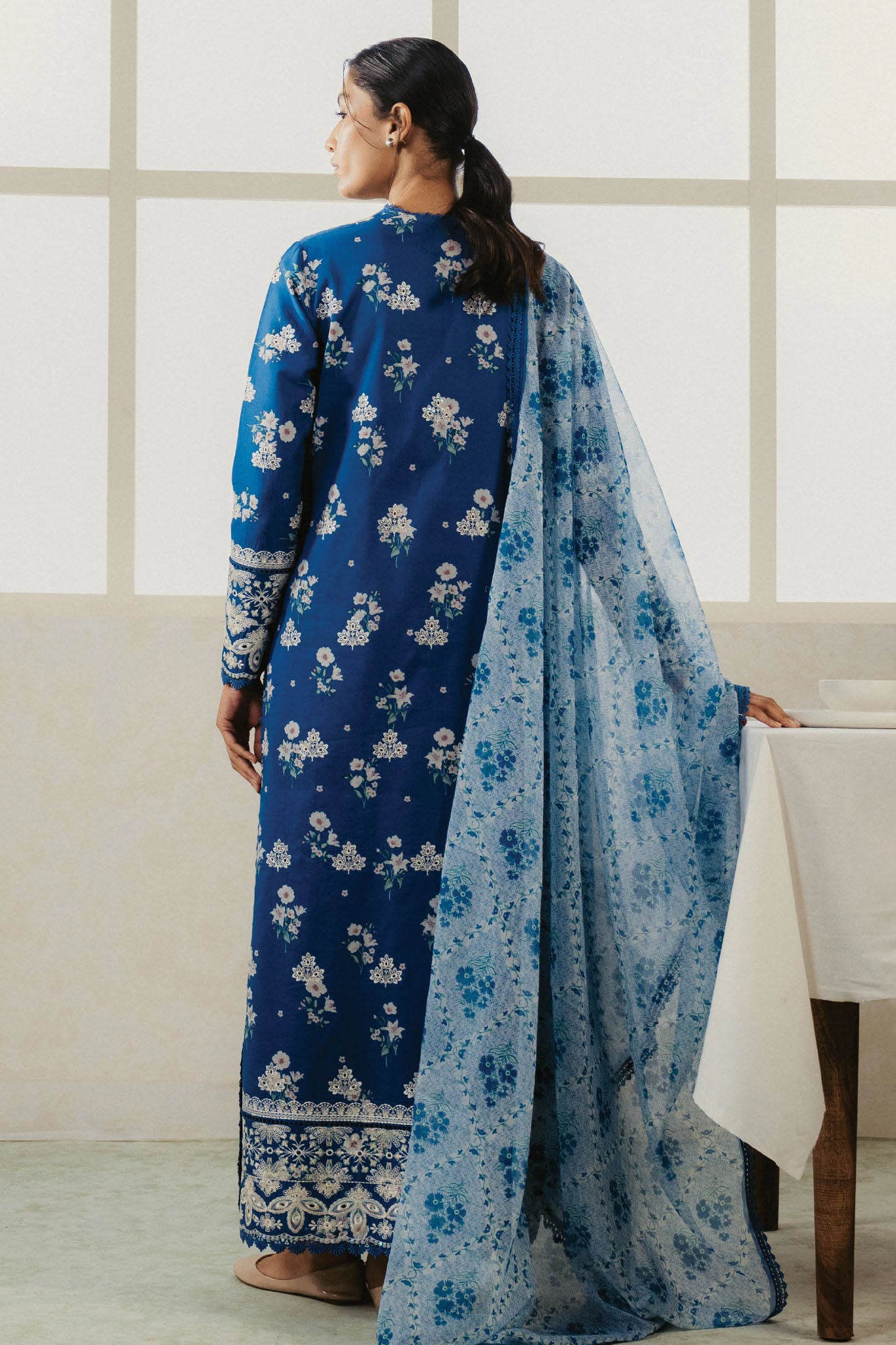 Amore By Ayzel Unstitched 3 Piece Summer Lawn Collection-AL-V4-03-Vory