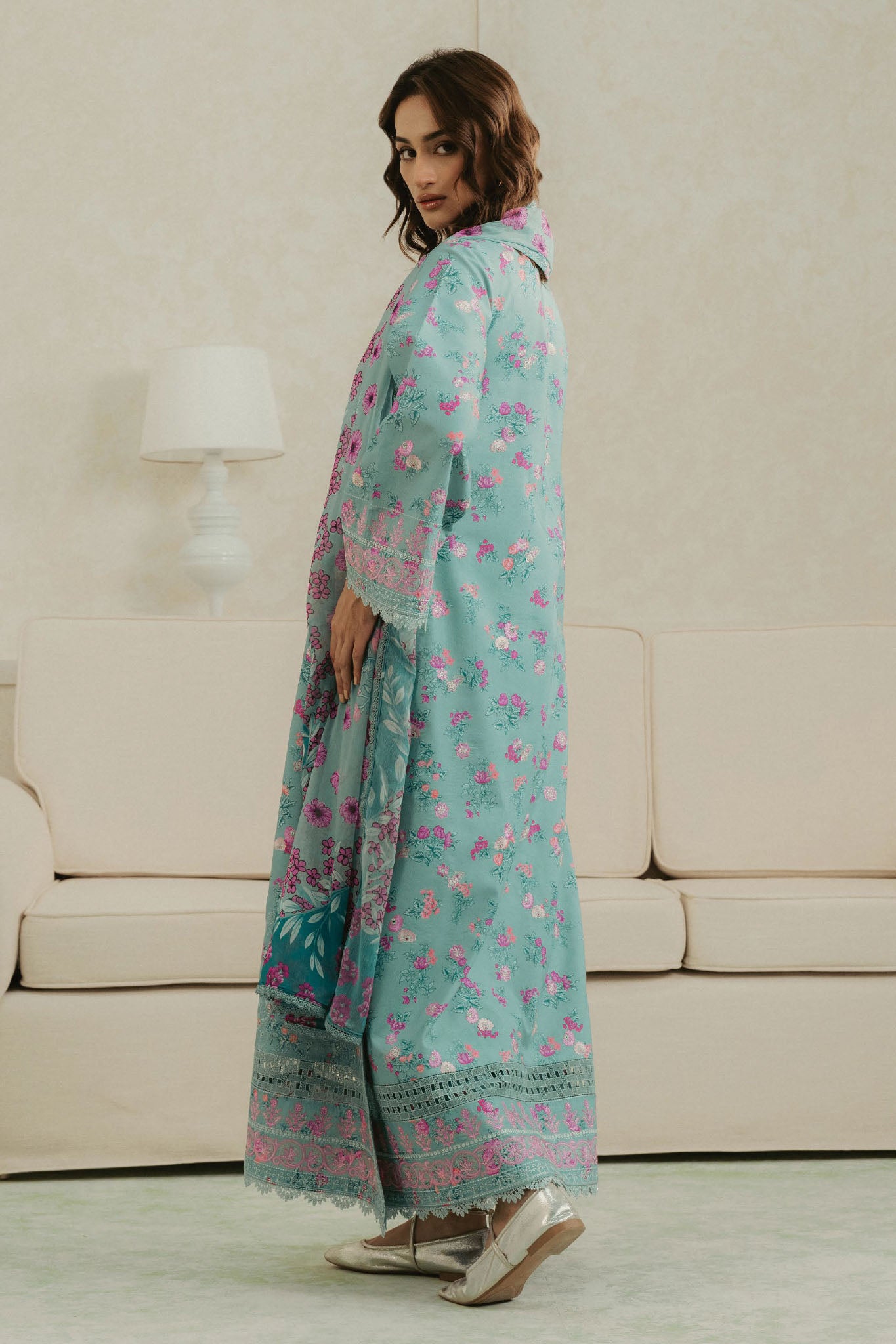 Amore By Ayzel Unstitched 3 Piece Summer Lawn Collection-AL-V4-07-Gleam
