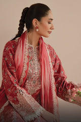 Floral Charm By Afrozeh Unstitched 3 Piece Lawn Collection-AL-V5-01-Daina