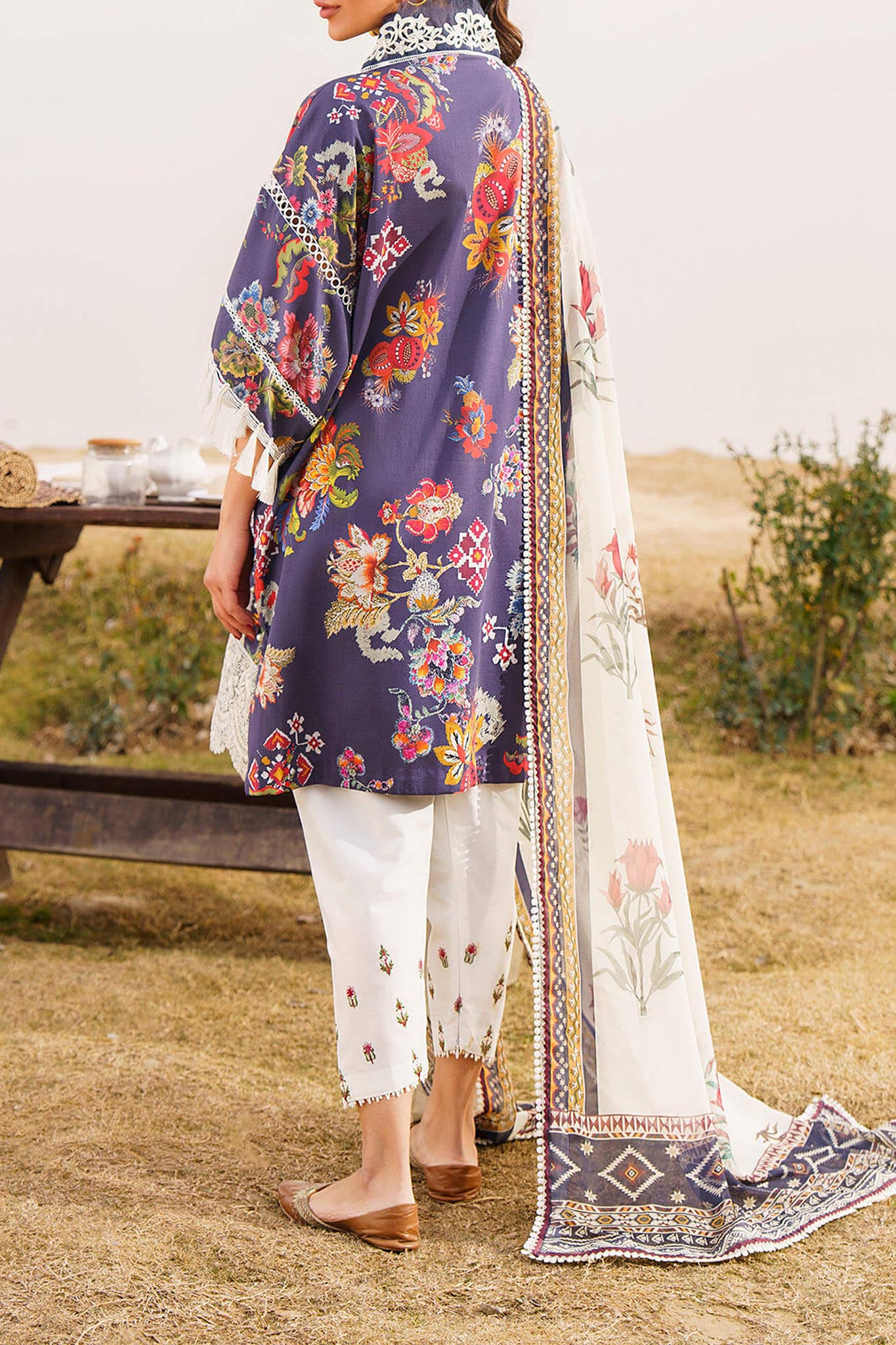 Meraki by Asifa N Nabeel Unstitched 3 Piece Lawn Collection'2024-Alora