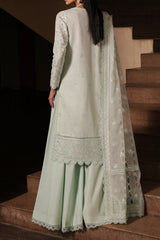 Afrozeh Unstitched 3 Piece Festive Emb Chikankari Lawn Collection'2024-ALV-06-Celadon