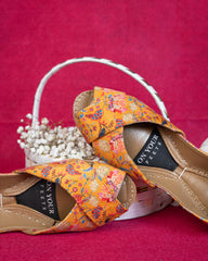 On Your Feets Casual Khussa-Golden Bloom