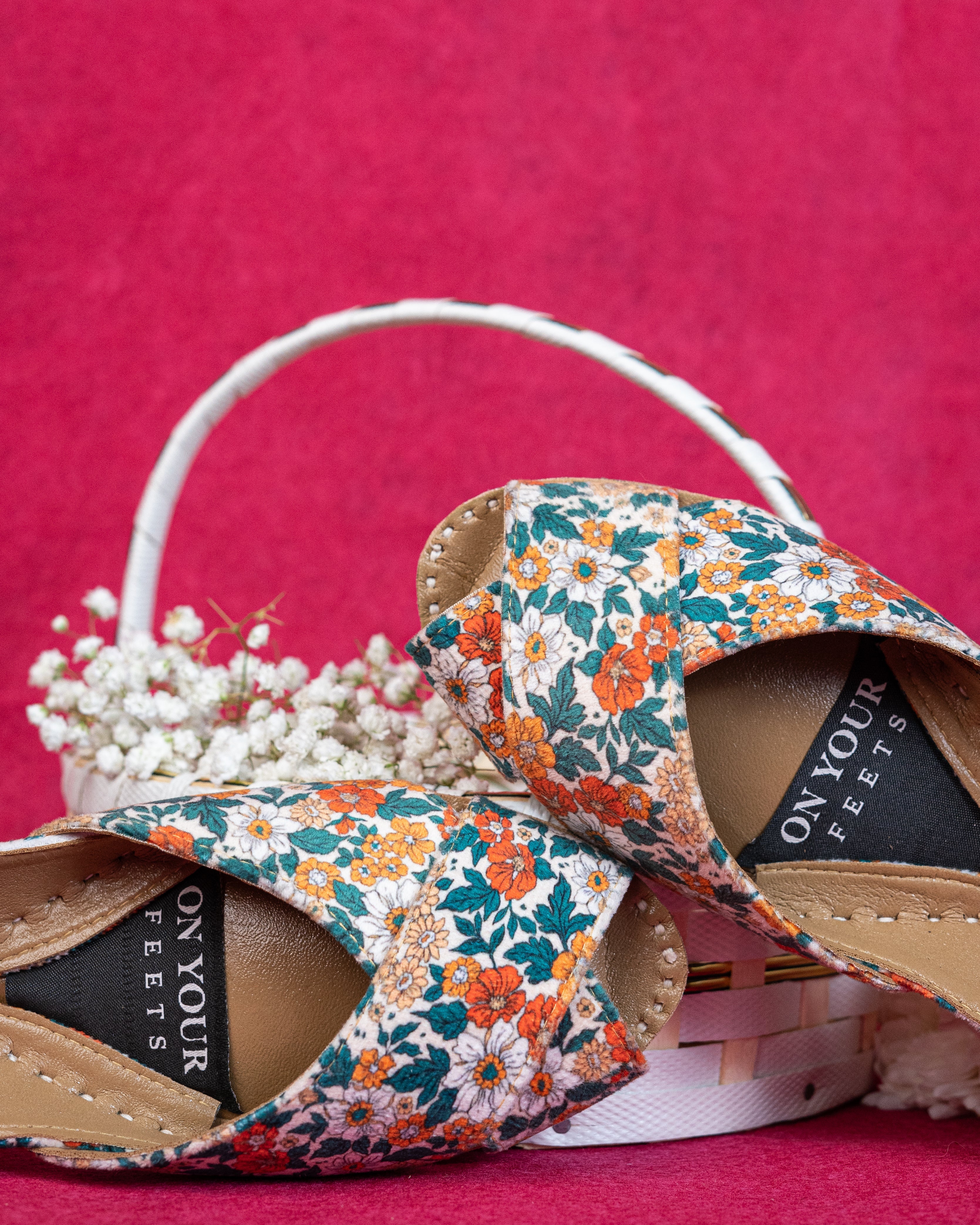 On Your Feets Casual Khussa-Floral Bliss