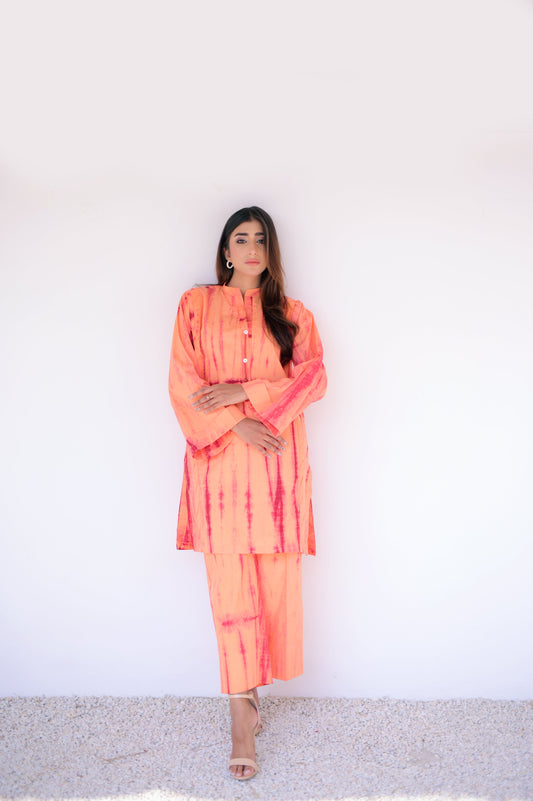 Tehzeeb Threads Winter Vol-1 Tassel Tie-Dye Set | Stitched - 2 piece | Shirt & Trouser