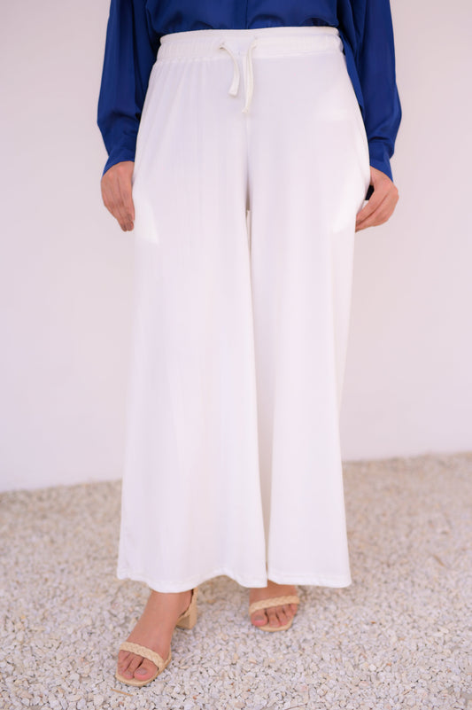 Tehzeeb Threads Western Classic White Flapper Trousers | Stitched - 1 Piece | Trouser