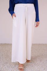 Tehzeeb Threads Western Classic White Flapper Trousers | Stitched - 1 Piece | Trouser