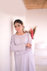 Tehzeeb Threads Winter Vol-1 Striped Grace | 2-Piece Set