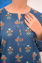 Noor E Gul By Tehzeeb Threads Floral Collection-Soft Lawn Stitched 2 Piece (Shirt/Trouser)-TF-9