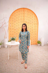 Tehzeeb Threads Summer Collection Soft Cotton Cambric Stitched 2 Piece (Shirt/Trouser)