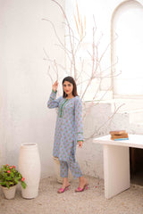 Tehzeeb Threads Summer Collection Soft Lawn Cambric Stitched 2 Piece (Shirt/Trouser)