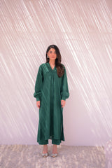 Tehzeeb Threads Solids Collection-Evergreen Chic Solid Set | Stitched - 2 piece | Shirt & Trouser