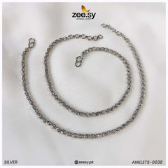 ANKLETS-0038 Silver - Zeesy Jewellery