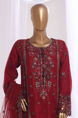 Mahpara By Sada Bahar Stitched 3 Piece Festive Formals Vol-20 Collection'2025-AQ-25-Red
