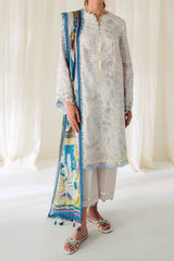 Qprints By Qalamkar Unstitched 3 Piece Printed Lawn Collection'2024-AR-05-Florine