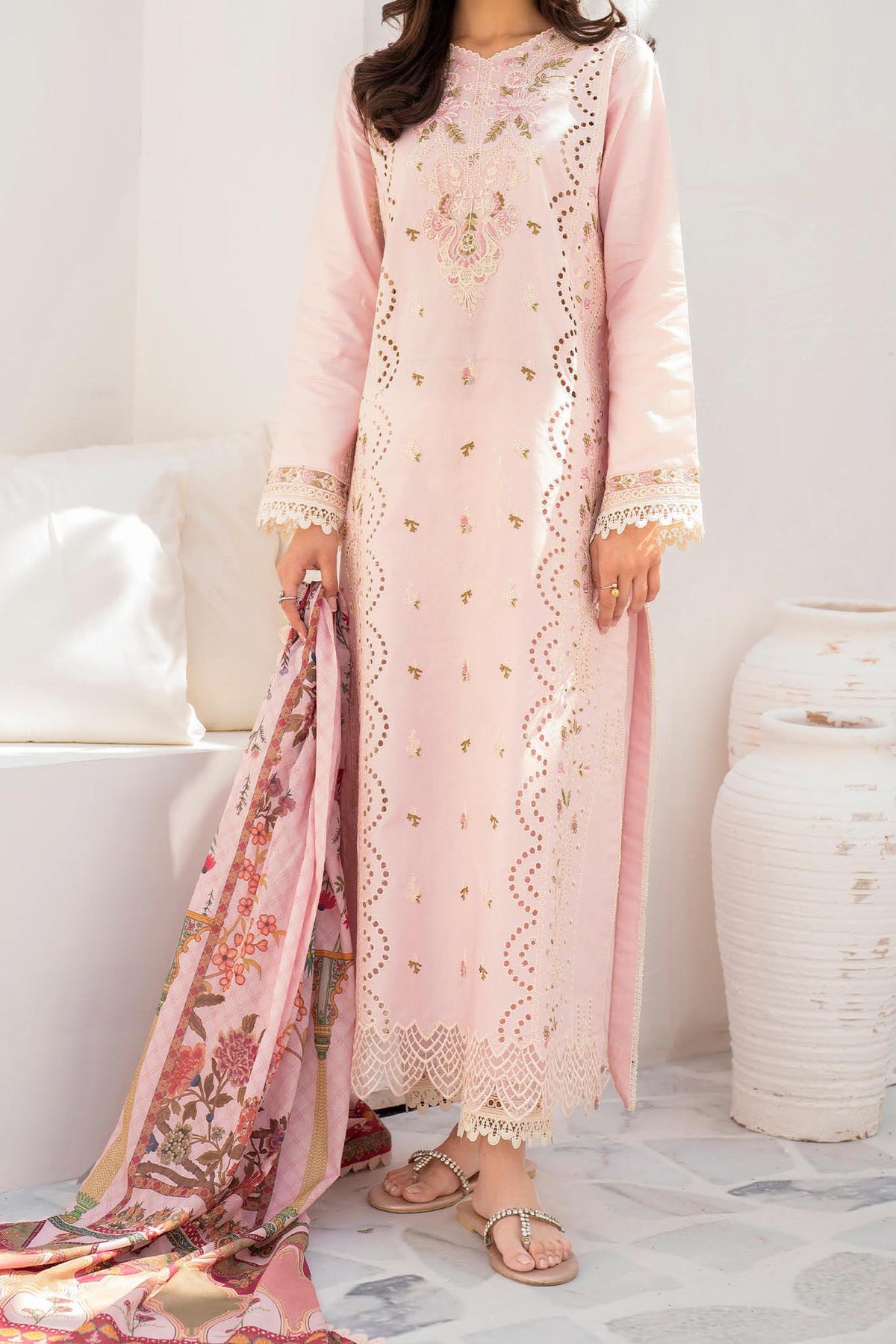 Shezlin By Aabyaan Unstitched 3 Piece Chikankari Ramadan Edit Collection'2024-AR-07-Elaf