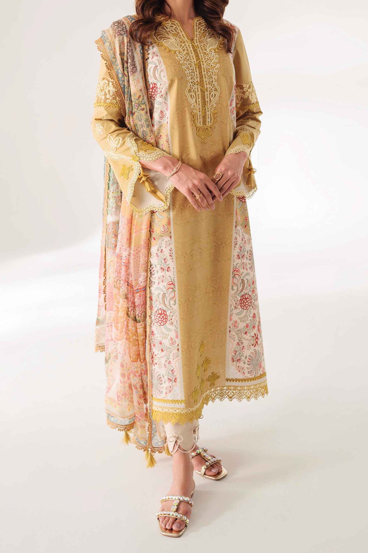 Qprints By Qalamkar Unstitched 3 Piece Printed Lawn Collection'2024-AR-08-Anais