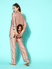 Studio By Arj Layla Amal Fashion Fusion Crescent Princess Pink Pyjama Set | Pajama Sets for Women