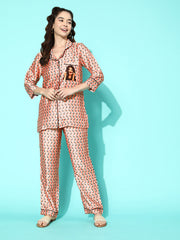 Studio By Arj Layla Amal Fashion Fusion Crescent Princess Pink Pyjama Set | Pajama Sets for Women