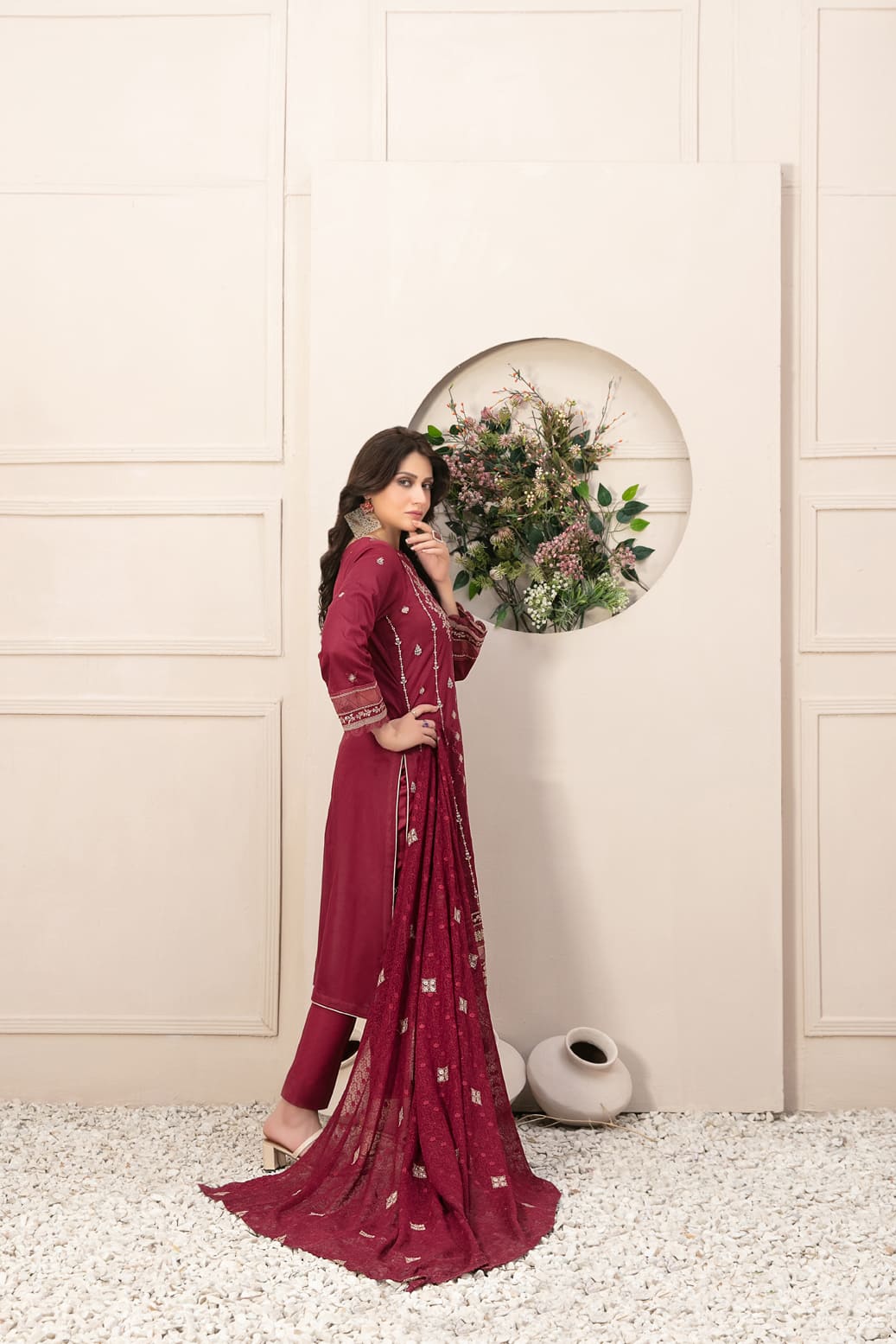 Parya by Tawakkal Semi Stitched 3 Piece Lawn Collection'2023-AS-014