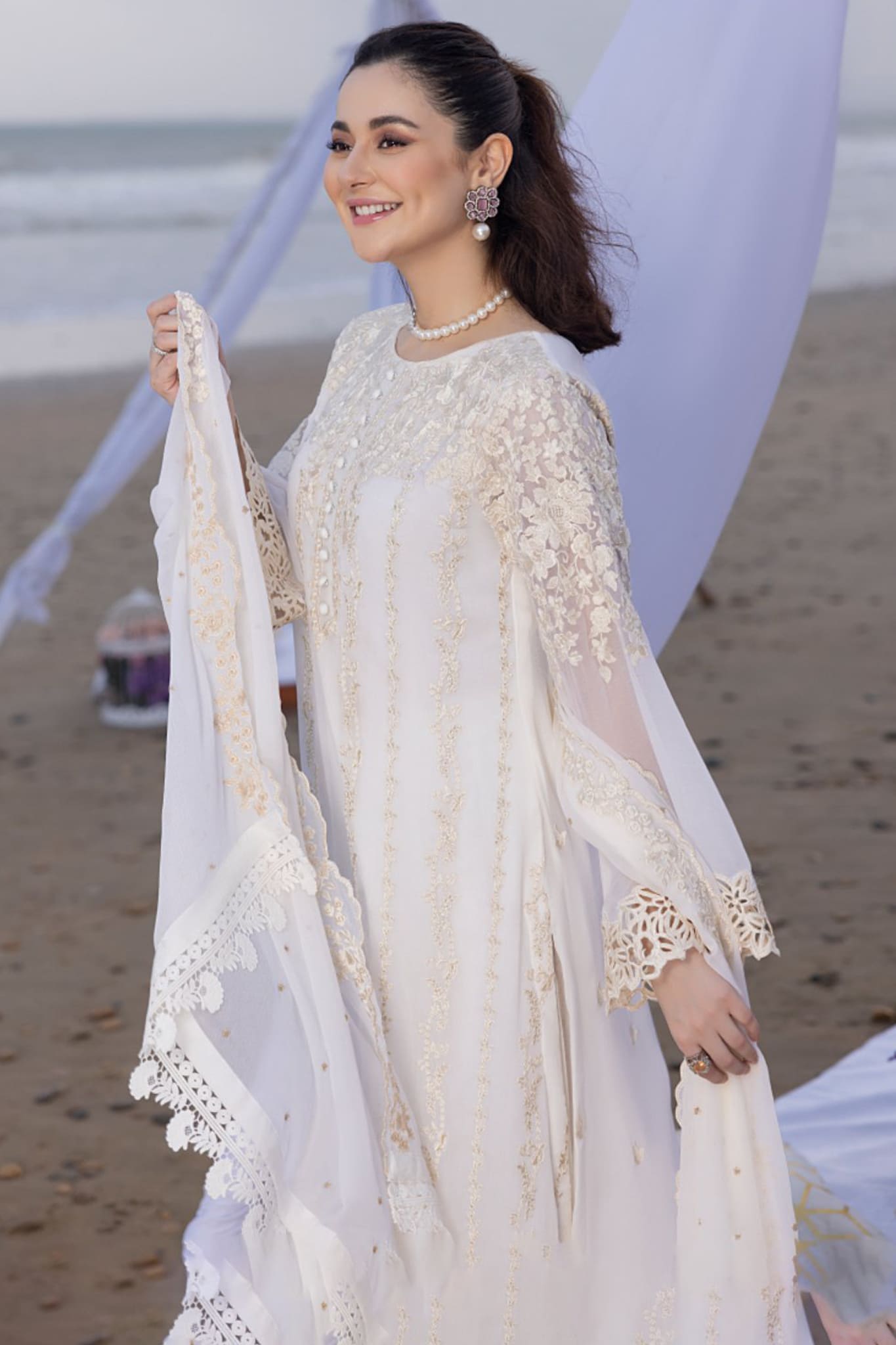 Azure Hand Embellished Unstitched 3 Piece Luxe Eid Collection'2023-AS-108