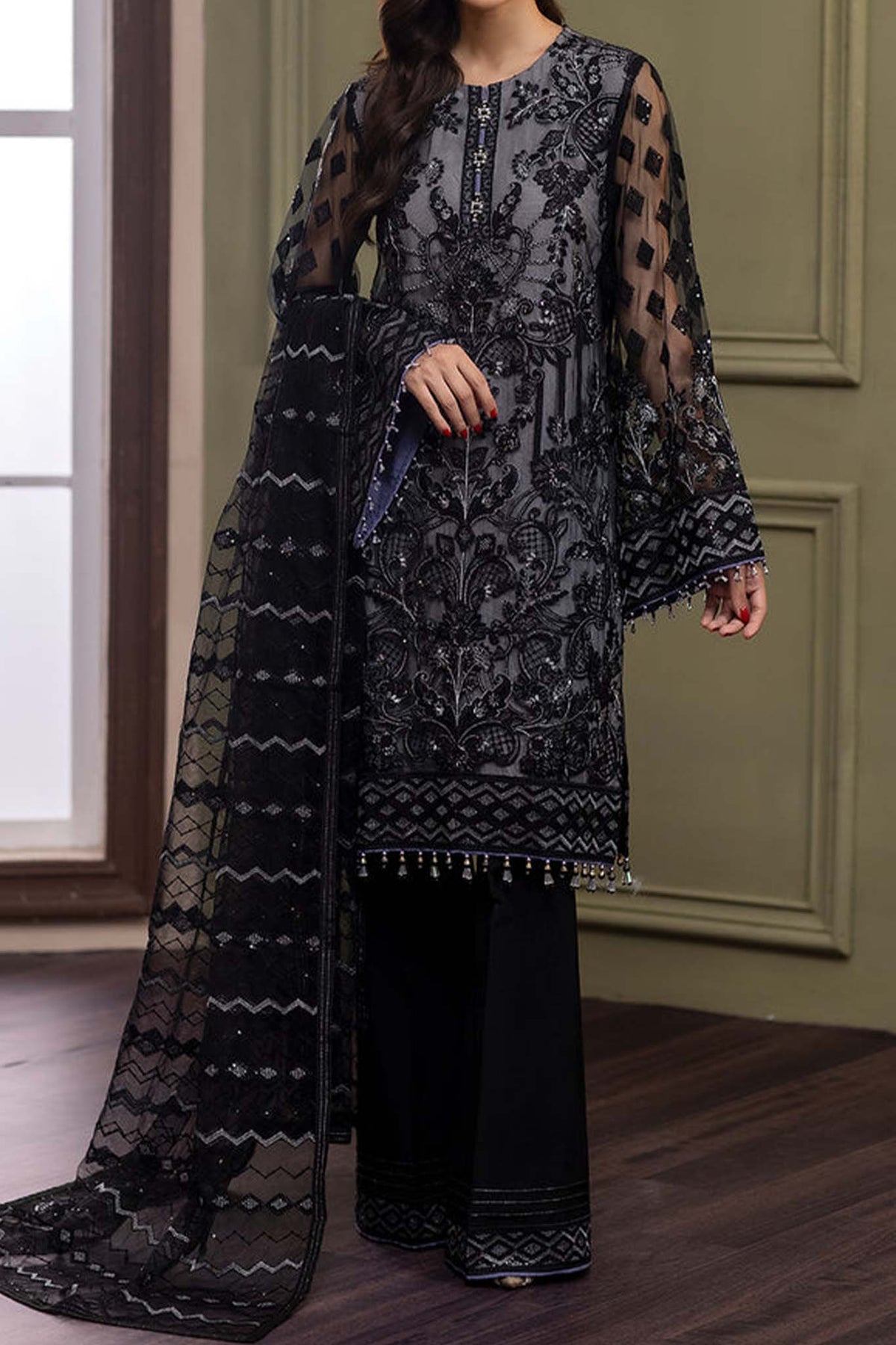 Avalanche by Flossie Luxury Unstitched 3 Piece Formals Collection'2023-AV-106-A