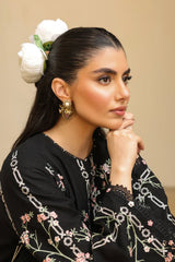 Sahar Unstitched 3 Piece Emb Khaddar Winter Collection'2025-AW2-25-02-Moonlit Noir
