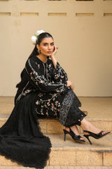 Sahar Unstitched 3 Piece Emb Khaddar Winter Collection'2025-AW2-25-02-Moonlit Noir