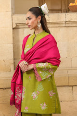 Sahar Unstitched 3 Piece Emb Khaddar Winter Collection'2025-AW2-25-04-Fuchsia Sage